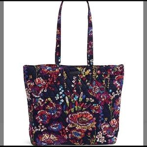 Vera Bradley Essentials tote midnight wildflowers